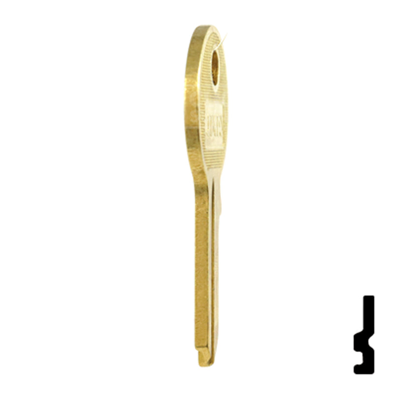 Uncut Key Blank | American Padlock | AM3JU-1-BR, 1046 Padlock Key JMA USA