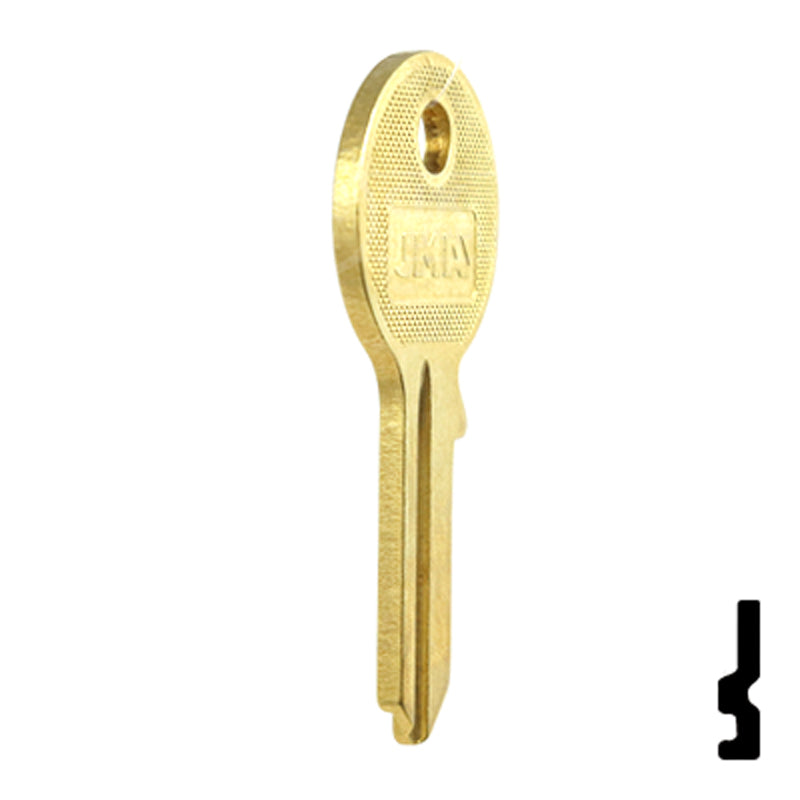 Uncut Key Blank | American Padlock | AM3JU-1-BR, 1046 Padlock Key JMA USA