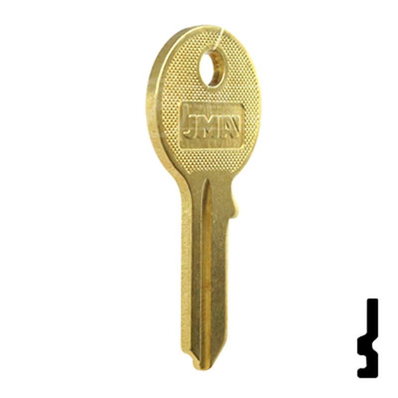 Uncut Key Blank | American Padlock | AM3JU-1-BR, 1046 Padlock Key JMA USA