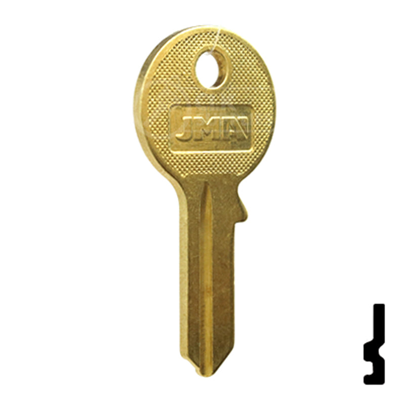 Uncut Key Blank | American Padlock | AM3JU-1-BR, 1046 Padlock Key JMA USA