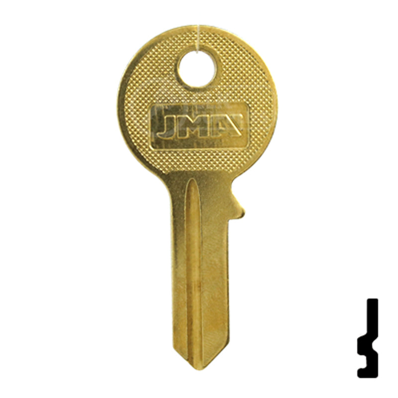Uncut Key Blank | American Padlock | AM3JU-1-BR, 1046 Padlock Key JMA USA