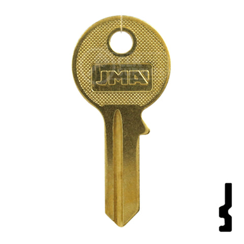 Uncut Key Blank | American Padlock | AM3JU-1-BR, 1046 Padlock Key JMA USA