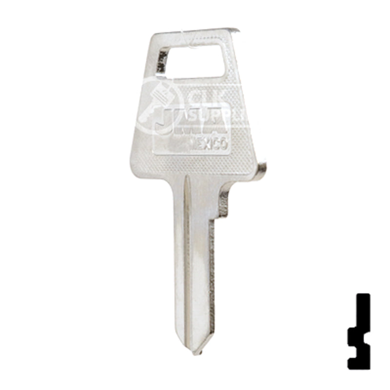 Uncut Key Blank | American Padlock | AME-1, AM3 Padlock Key JMA USA