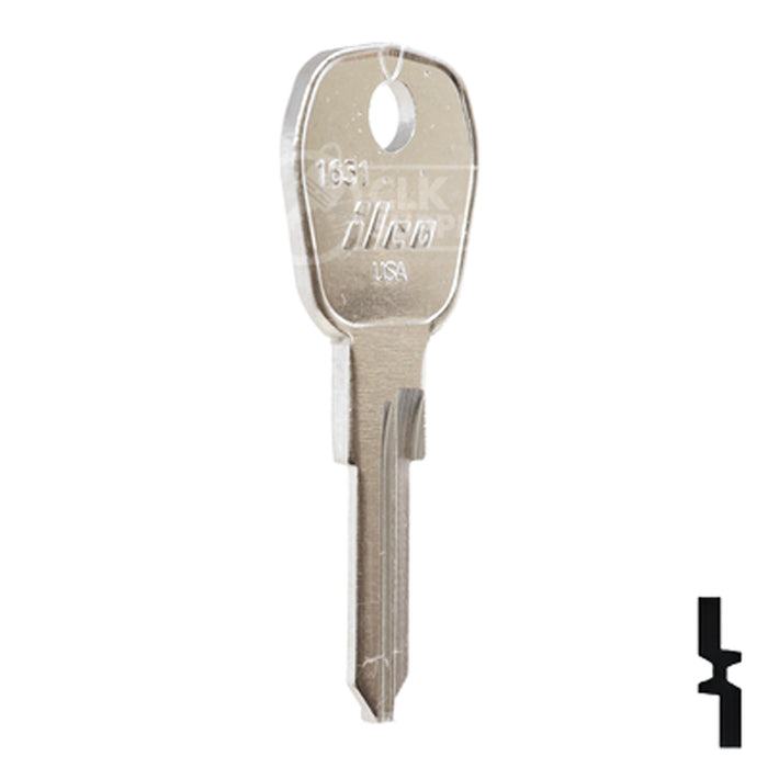 Uncut Key Blank | Camlocks | 1631 Padlock Key Ilco