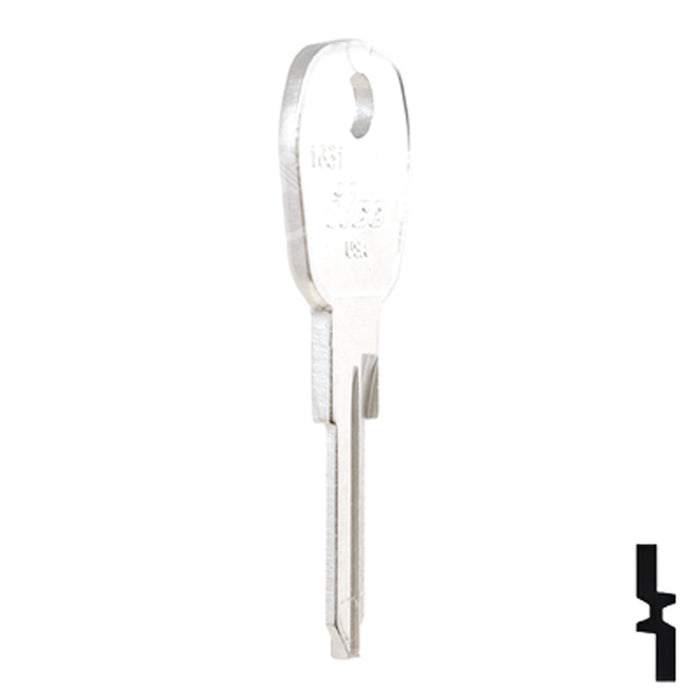 Uncut Key Blank | Camlocks | 1631 Padlock Key Ilco