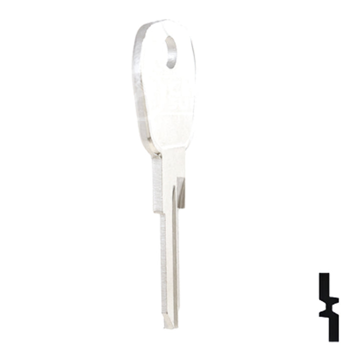 Uncut Key Blank | Camlocks | 1631 Padlock Key Ilco