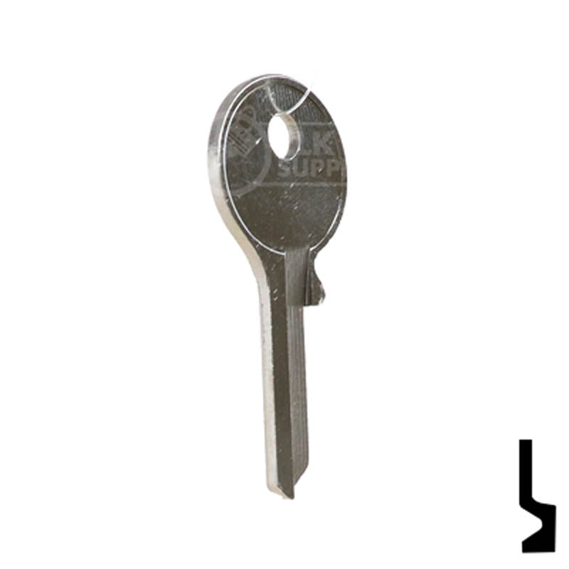 Uncut Key Blank | Clinton Padlocks | T67D Padlock Key Ilco
