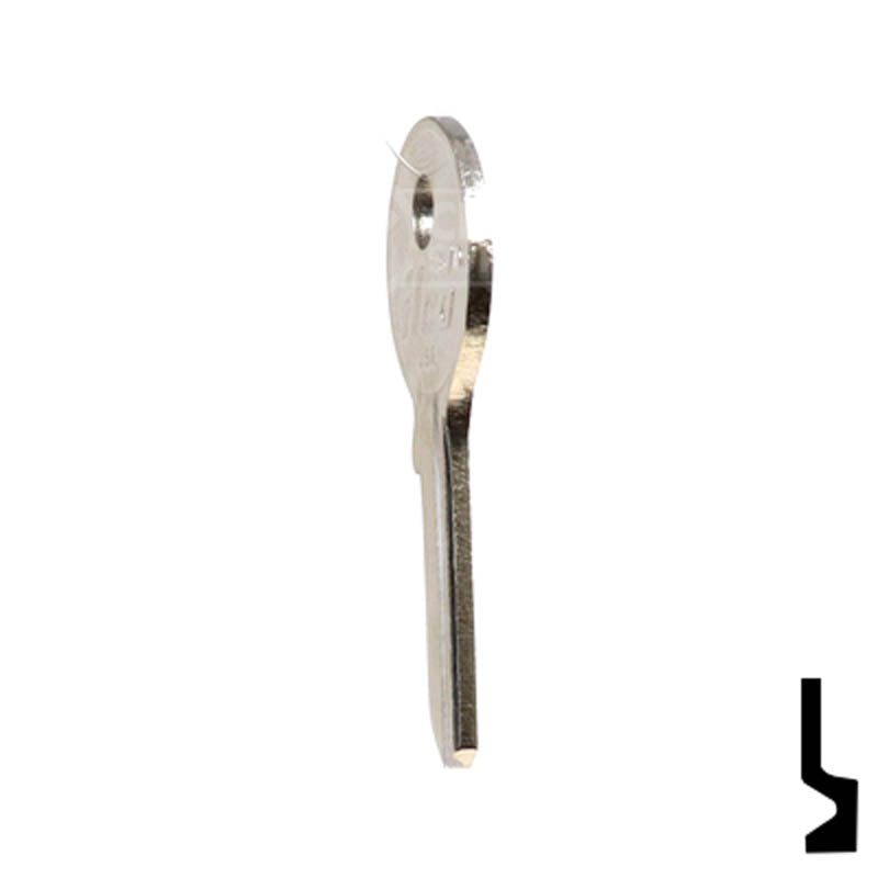 Uncut Key Blank | Clinton Padlocks | T67D Padlock Key Ilco