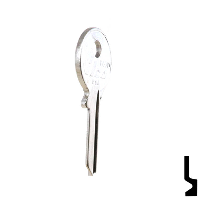 Uncut Key Blank | Clinton Padlocks | T67D Padlock Key Ilco