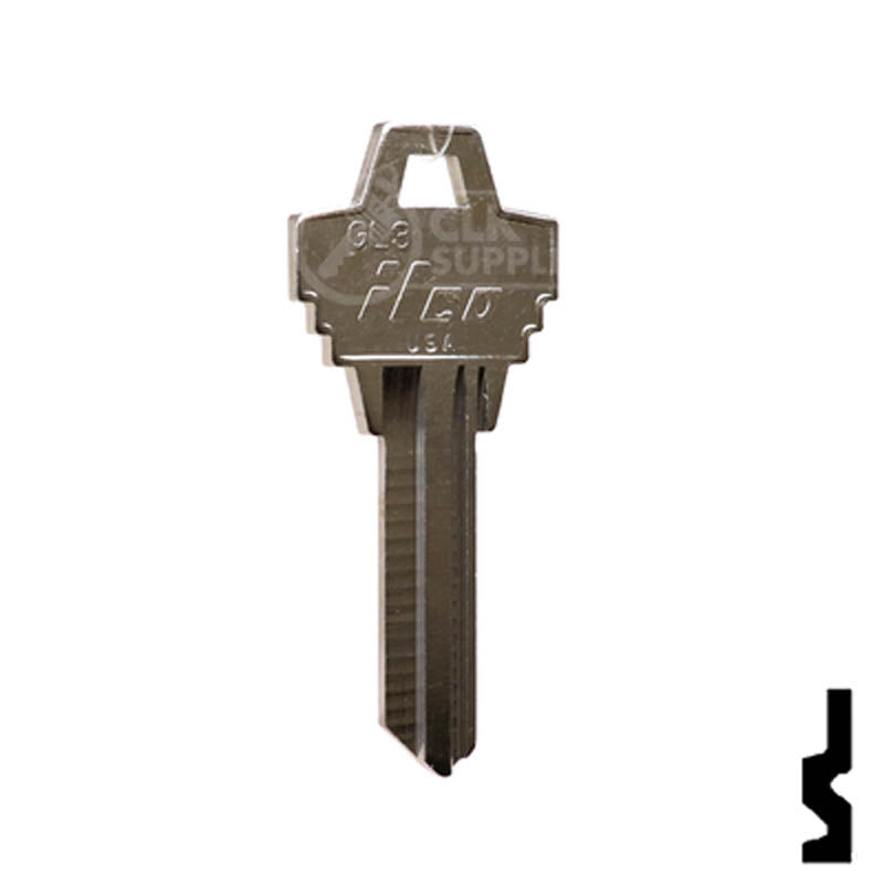 Uncut Key Blank |  Goal | GL3 Padlock Key Ilco