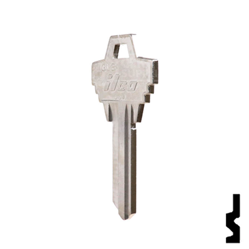 Uncut Key Blank |  Goal | GL3 Padlock Key Ilco