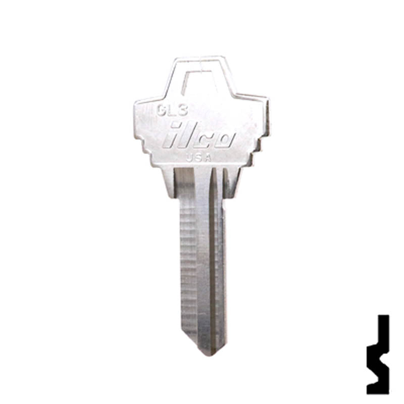 Uncut Key Blank |  Goal | GL3 Padlock Key Ilco