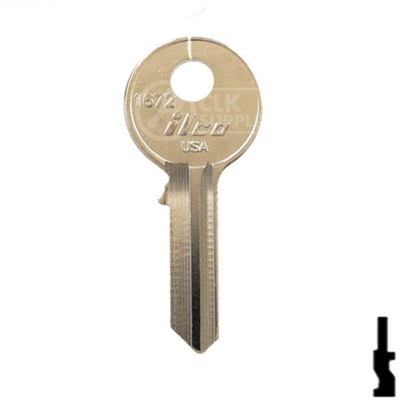 Uncut Key Blank | Guard Security | 1672 Padlock Key Ilco