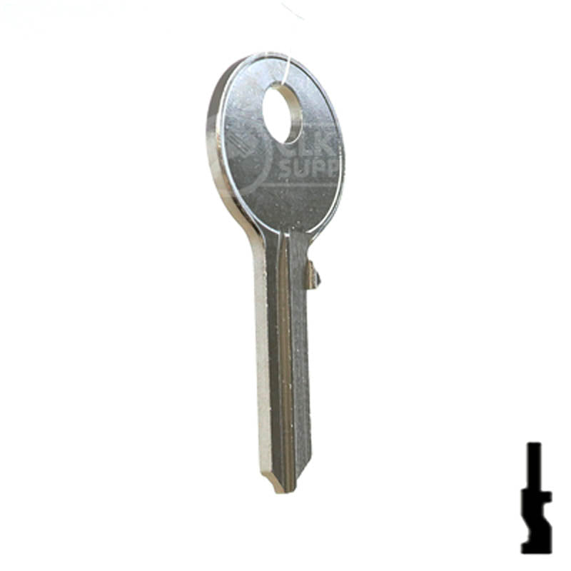 Uncut Key Blank | Guard Security | 1672 Padlock Key Ilco