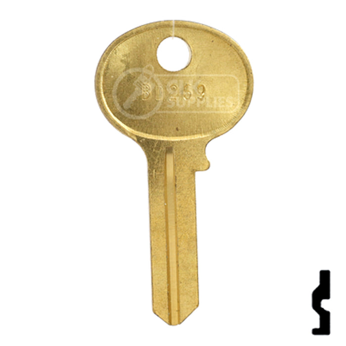 Uncut Key Blank | Hercules | BD269 Padlock Key Framon Manufacturing Company, Inc