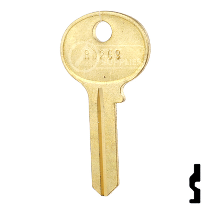 Uncut Key Blank | Hercules | BD269 Padlock Key Framon Manufacturing Company, Inc