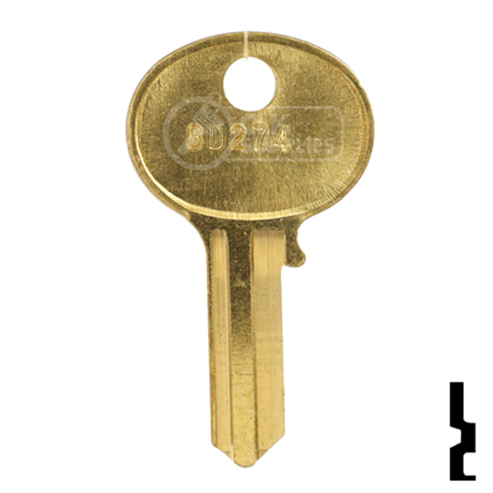 Uncut Key Blank | Hercules | BD274 Padlock Key Framon Manufacturing Company, Inc