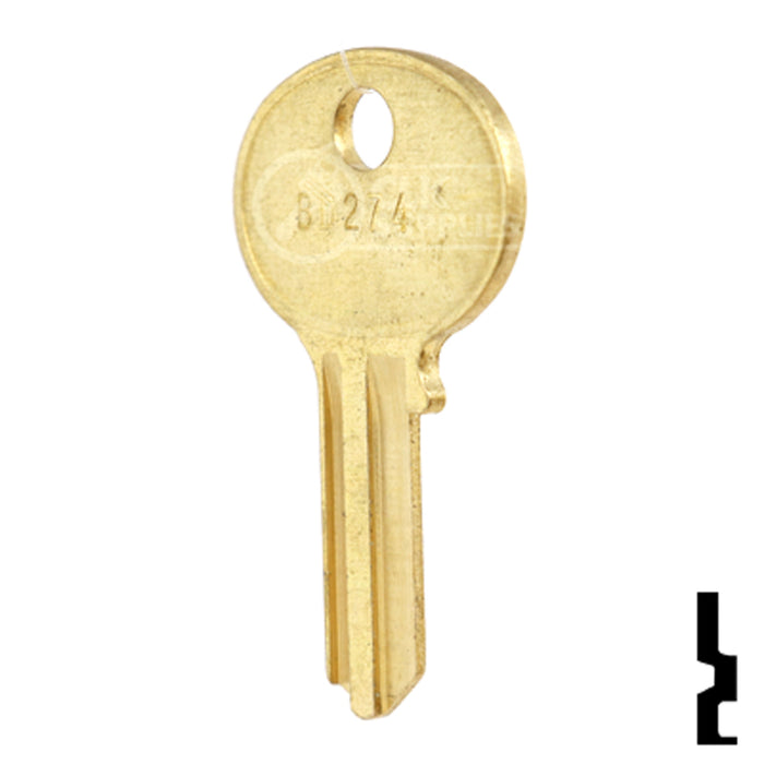 Uncut Key Blank | Hercules | BD274 Padlock Key Framon Manufacturing Company, Inc