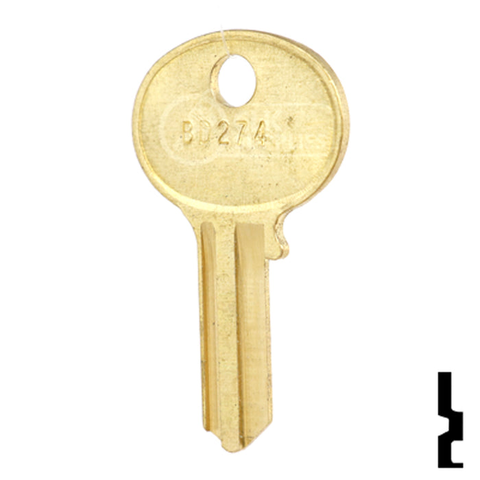 Uncut Key Blank | Hercules | BD274 Padlock Key Framon Manufacturing Company, Inc