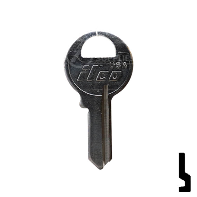 Uncut Key Blank | Imported Padlock, Master Padlock | EZ4, M1 Padlock Key Ilco