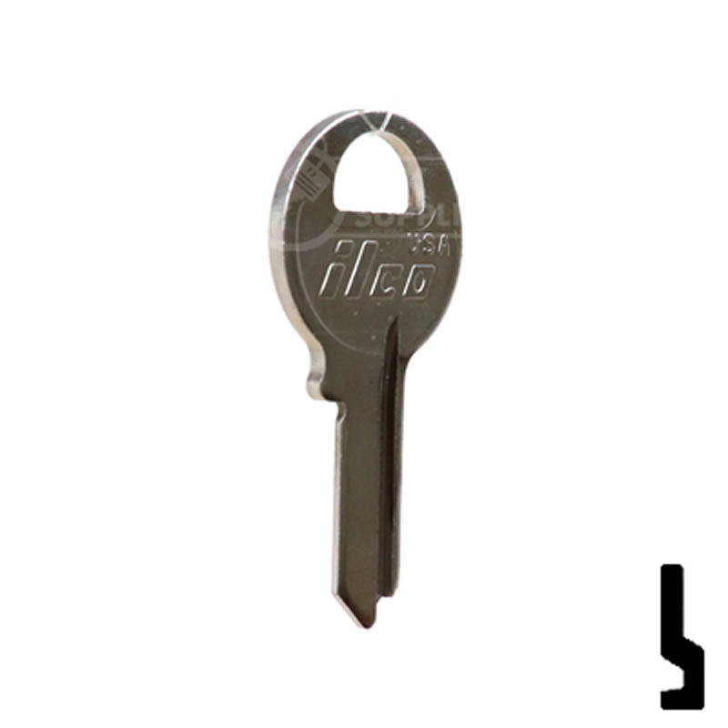 Uncut Key Blank | Imported Padlock, Master Padlock | EZ4, M1 Padlock Key Ilco