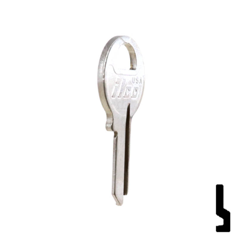 Uncut Key Blank | Imported Padlock, Master Padlock | EZ4, M1 Padlock Key Ilco
