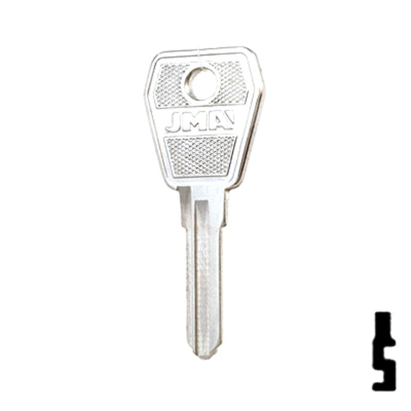 Uncut Key Blank | Lowe & Fletcher | LF-21 Padlock Key JMA USA