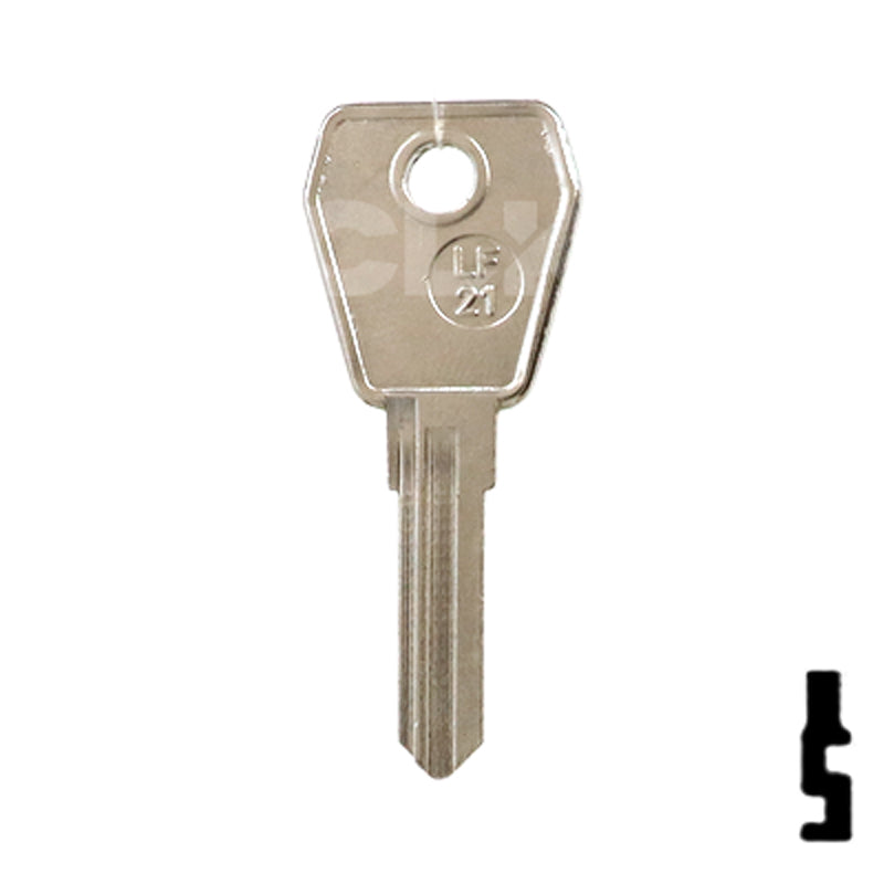 Uncut Key Blank | Lowe & Fletcher | LF-21 Padlock Key JMA USA