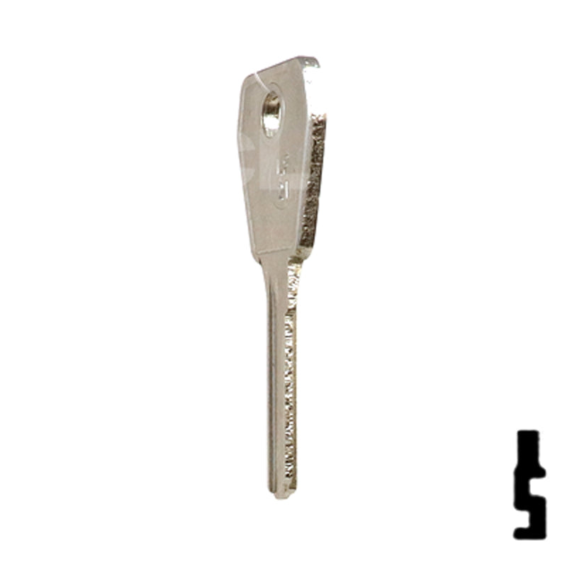 Uncut Key Blank | Lowe & Fletcher | LF-21 Padlock Key JMA USA