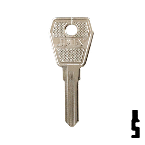 Uncut Key Blank | Lowe & Fletcher | LF-21 Padlock Key JMA USA