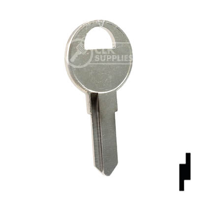 Uncut Key Blank | Master | 1092K Padlock Key Ilco