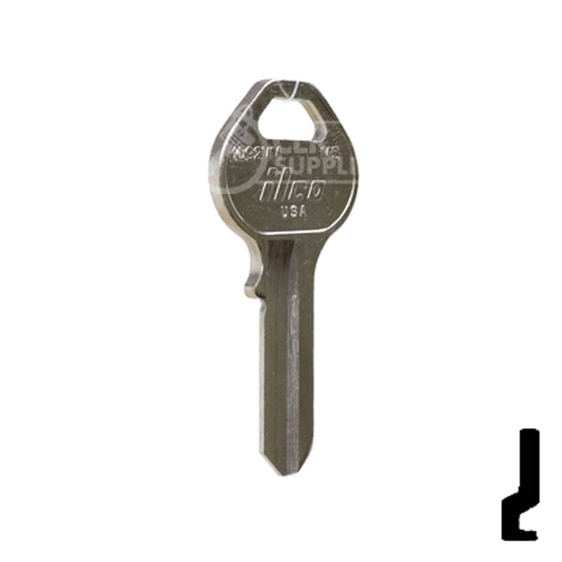 Uncut  Key Blank | Master | 1092VM, M5 Padlock Key Ilco