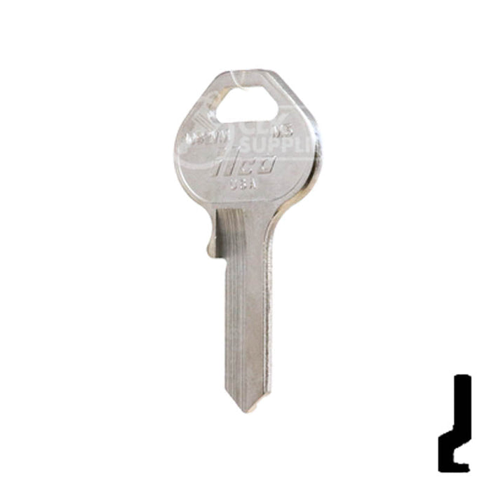 Uncut  Key Blank | Master | 1092VM, M5 Padlock Key Ilco