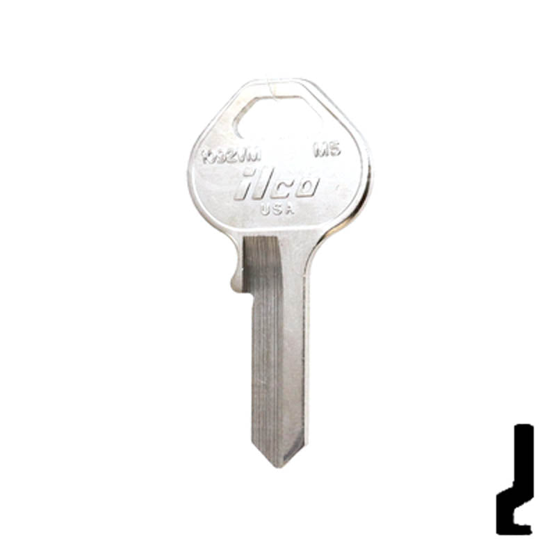 Uncut  Key Blank | Master | 1092VM, M5 Padlock Key Ilco