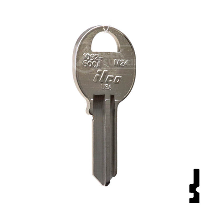 Uncut Key Blank | Master Padlock | 1092-600A-M24 Padlock Key Ilco