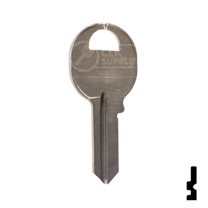 Uncut Key Blank | Master Padlock | 1092-600A-M24 Padlock Key Ilco