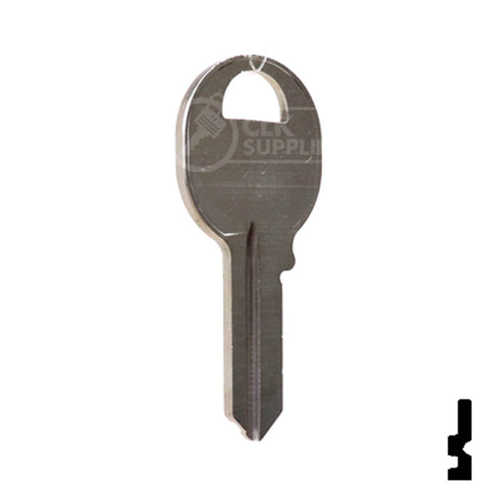 Uncut Key Blank | Master Padlock | 1092-600A-M24 Padlock Key Ilco