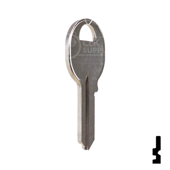 Uncut Key Blank | Master Padlock | 1092-600A-M24 Padlock Key Ilco