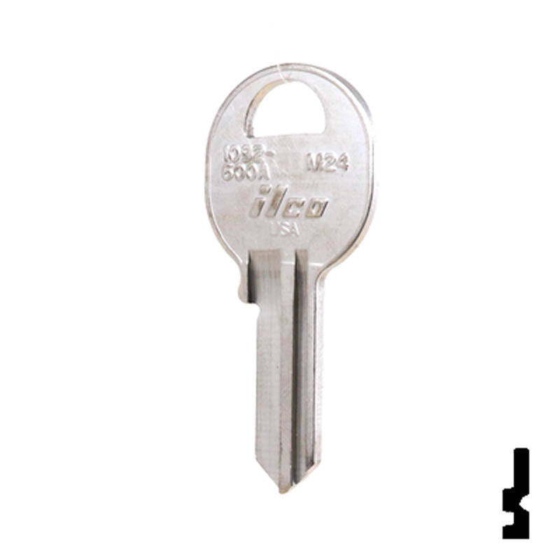Uncut Key Blank | Master Padlock | 1092-600A-M24 Padlock Key Ilco