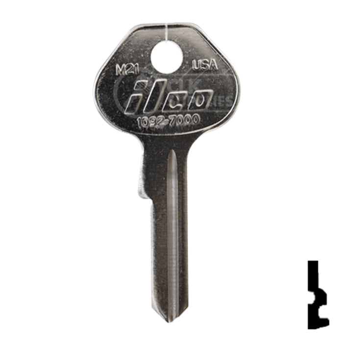 Uncut Key Blank | Master Padlock | 1092, 7000, M21 Padlock Key Ilco