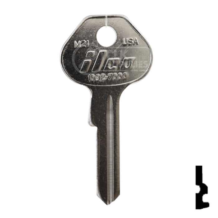 Uncut Key Blank | Master Padlock | 1092, 7000, M21 Padlock Key Ilco