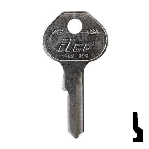 Uncut Key Blank | Master Padlock | 1092-900. M19