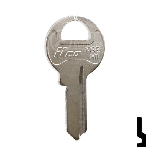 Uncut  Key Blank | Master Padlock | 1092, M1 Padlock Key Ilco