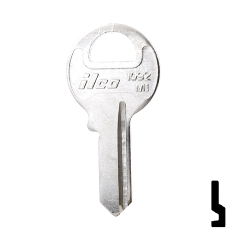 Uncut  Key Blank | Master Padlock | 1092, M1 Padlock Key Ilco