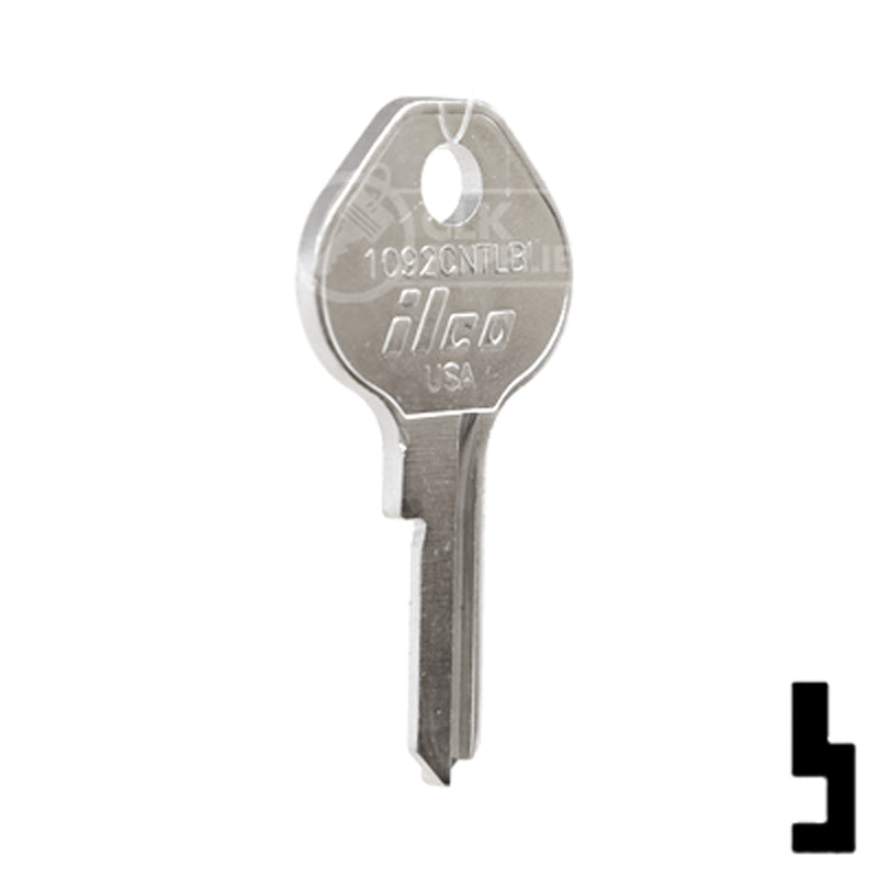 Uncut Key Blank | Master Padlock | 1092CNTLBI Padlock Key Ilco
