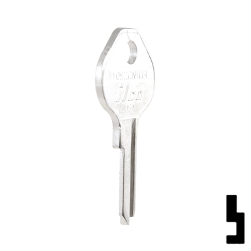 Uncut Key Blank | Master Padlock | 1092CNTLBI Padlock Key Ilco