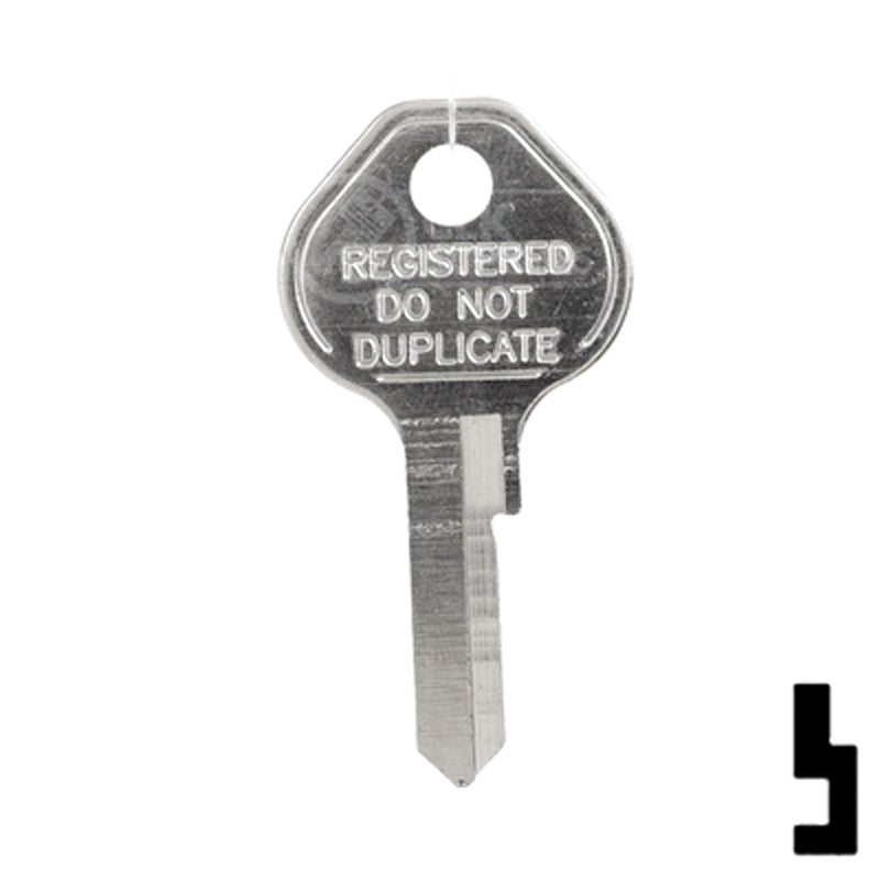 Uncut Key Blank | Master Padlock | 1092CNTLBI Padlock Key Ilco