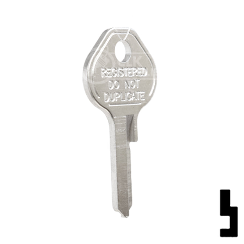 Uncut Key Blank | Master Padlock | 1092CNTLBI Padlock Key Ilco