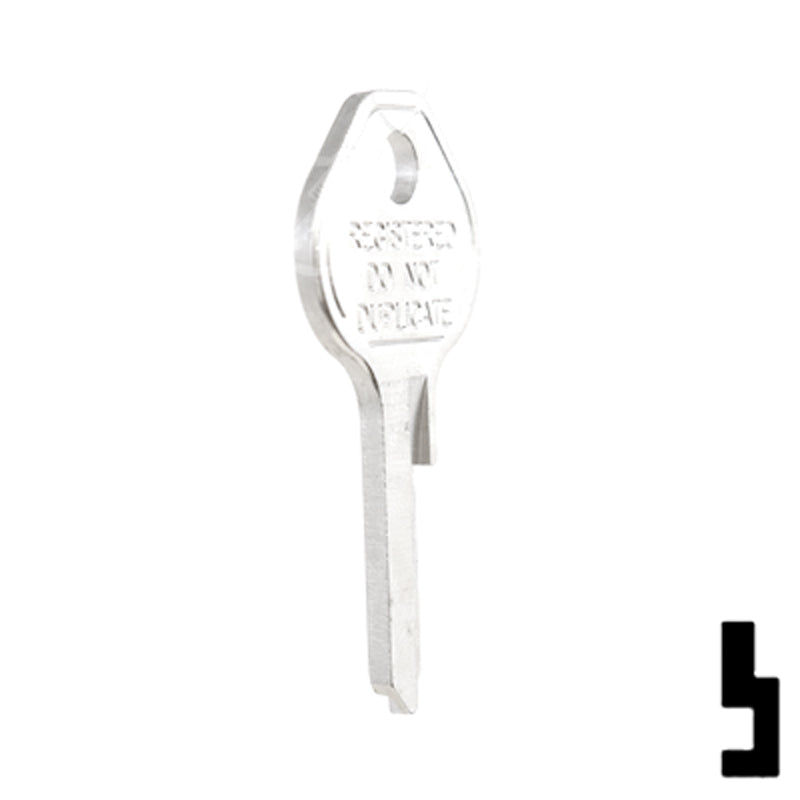 Uncut Key Blank | Master Padlock | 1092CNTLBI Padlock Key Ilco