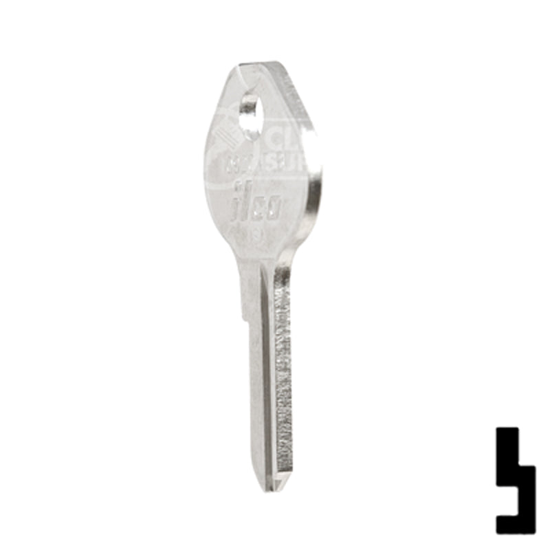 Uncut Key Blank | Master Padlock | 1092CNTLBI Padlock Key Ilco